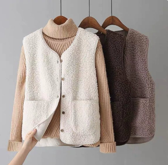Chaleco Corto Acolchado para Temporada Fría De Mujer