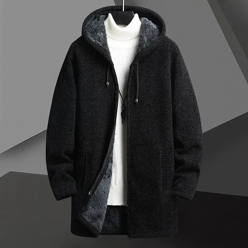 Berlin Hooded Knit Overcoat