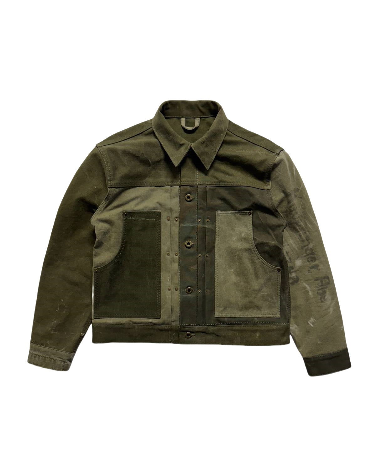Vintage Patchwork Military Jacket